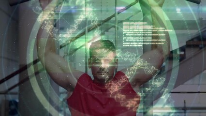 Animation of network of connections over strongmen - Powered by Adobe