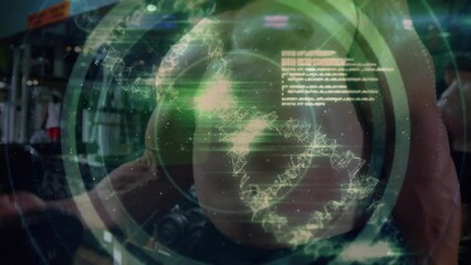 Animation of network of connections over strongmen - Powered by Adobe