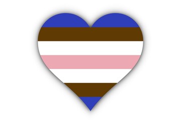 Obraz premium Bandera Tomboy en corazón 