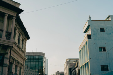 Retro buildings, Gaehangjang Open Port Area Street in Incheon, Korea