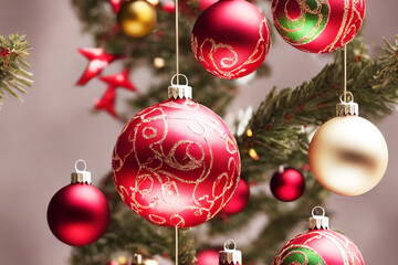 Christmas decorations - seamless pattern