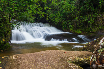 Beautiful waterfall in Phu Hin Rong Kla National Park, Phitsanulok  province, ThaiLand.