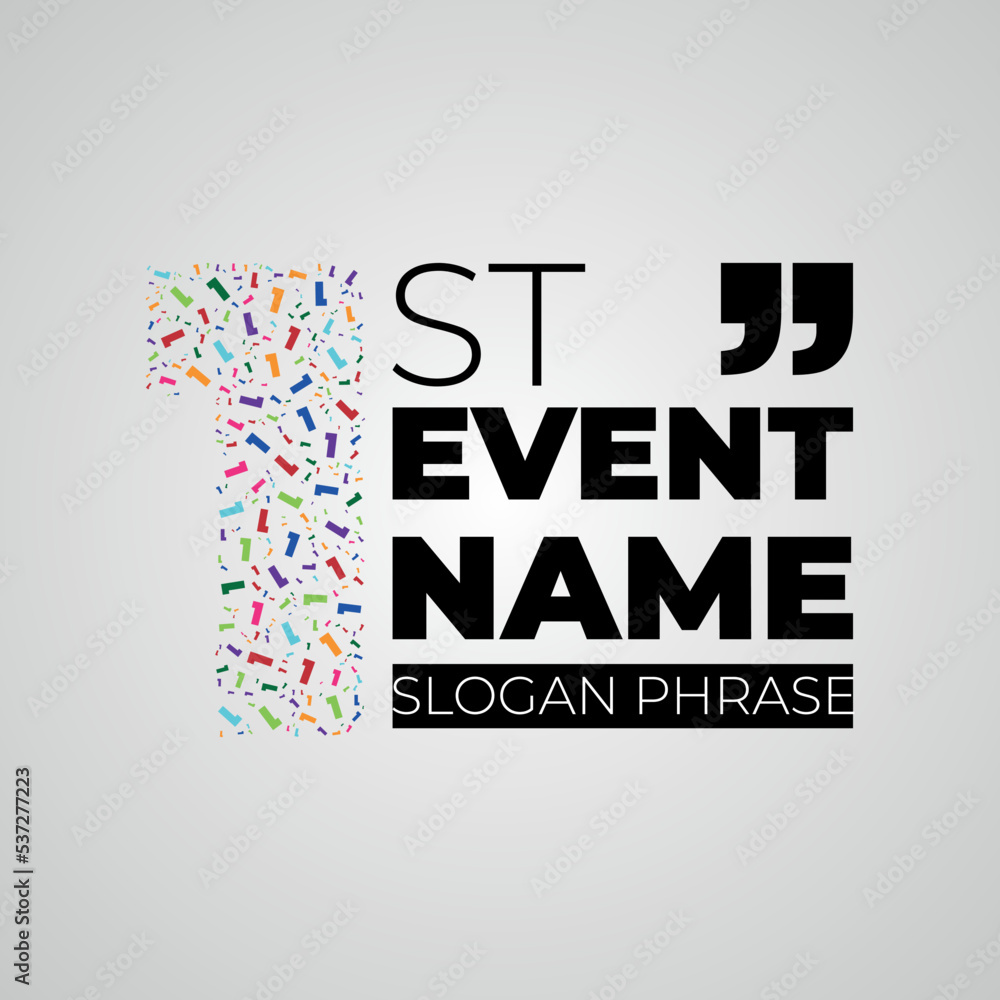 Fototapete first annual event or summit title starting with a number of order made with random tine numbers - 1