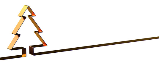 merry christmas card modern 3d minimal tree