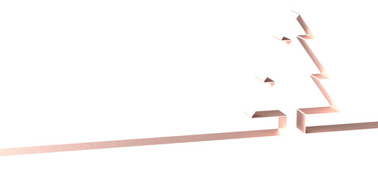 merry christmas card modern 3d minimal