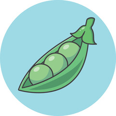 illustration of peas