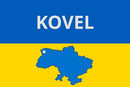 Kovel: Illustration mit dem Namen der ukrainischen Stadt Kovel