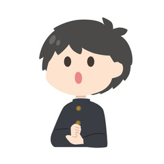 男子学生　イラスト