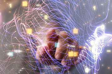 Communication technology for internet business. Global world network