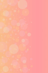 pastel pink and yellow gradient background with bokeh lights and blank space