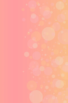 pastel pink and yellow gradient background with bokeh lights and blank space