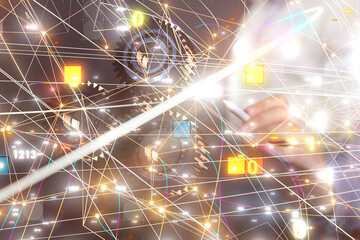 gear Technology background. Big data concept