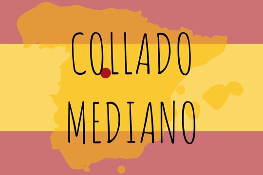 Collado Mediano: Illustration mit dem Namen der spanischen Stadt Collado Mediano