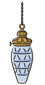 recommend clip art: アンティークフロアランプのシンプル線画イラスト