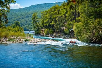 Canyoning and rafting trip of Koprucay River in Manavgat of Antalya, Turkey
