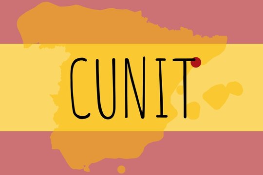 Cunit: Illustration mit dem Namen der spanischen Stadt Cunit