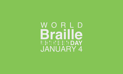 World Braille Day on January 4th, World Braille Day international holiday, 