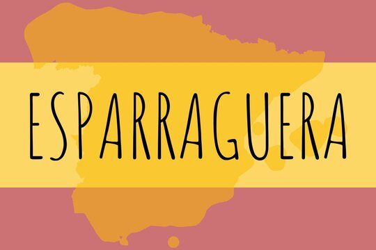 Esparraguera: Illustration mit dem Namen der spanischen Stadt Esparraguera