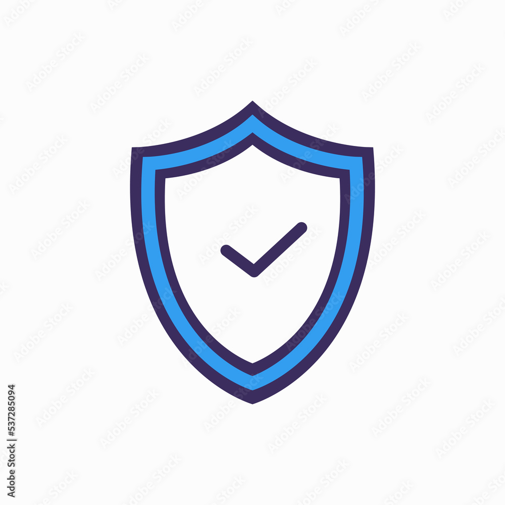 Poster shield secure single isolated icon with filled line style