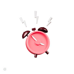 Alarm clock icon isolated 3d render illustration