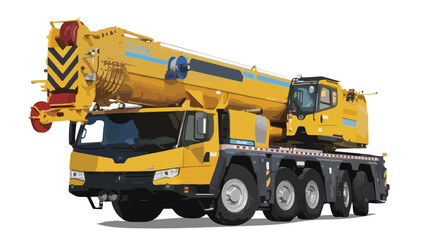Construction Crane, Heavy Special Transport Vector Illustration crane isolated on white background