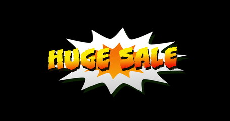 Huge Sale text in cartoon style explosion © vectorfusionart