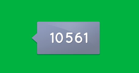 Image of 10562 notifications on green background