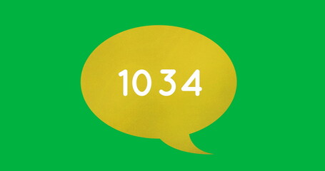 Image of 1034 notifications on green background