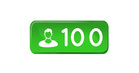 Image of 100 users on white background