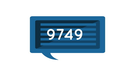 Image of 9749 notifications on white background