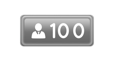 Image of 100 users on white background