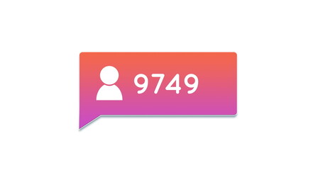 Image of 9749 users on white background