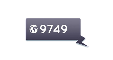 Image of 9749 messages on white background