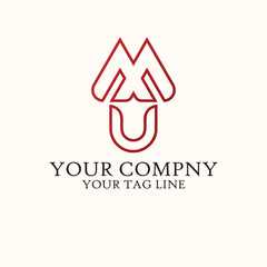 logo initial MU for your company