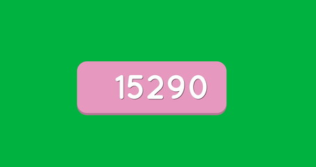 Image of 15290 messages over green background