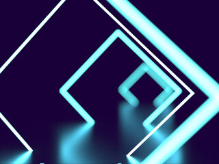 サイバーパンク アブストラクト 3DCG