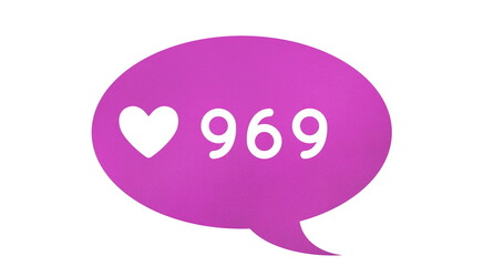 Image of 969 likes on white background
