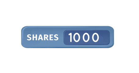 Image of 1000 shares on white background
