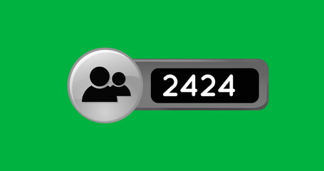 Image of 2424 social media reactions on green background