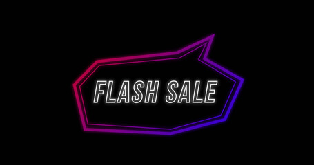 Flash Sale advertisement in Retro Eighties concept