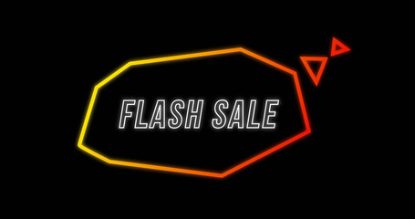 Flash Sale advertisement in Retro Eighties concept