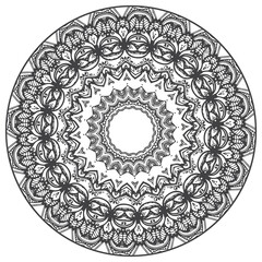 flower mandala coloring book page.decorative ornament in ethnic oriental style Outline doodle hand-drawn vector illustration
