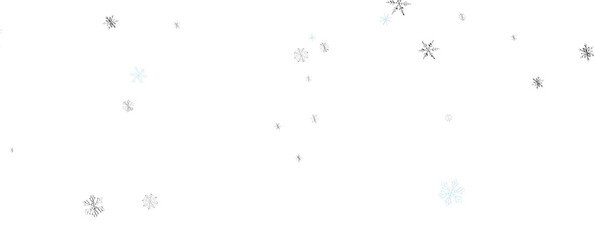 Falling snow at night. Bokeh lights