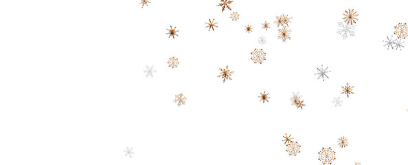 With Realistic Snowflakes Overlay On Light Silver Backdrop. Xmas Holidays