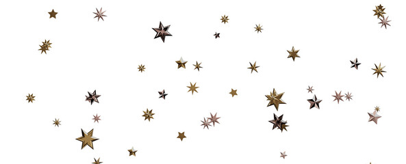 Glossy 3D Christmas star icon. Design element for holidays.