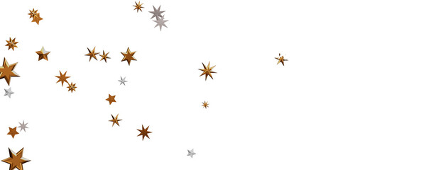 A gray whirlwind of golden snowflakes and stars. New