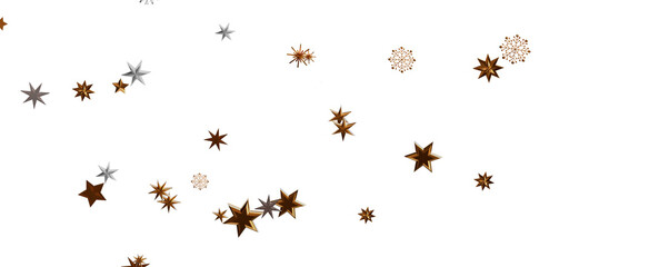 Holiday golden decoration, glitter frame isolated