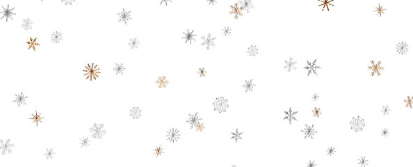 Snowflakes Falling On Snow - Winter Banner
