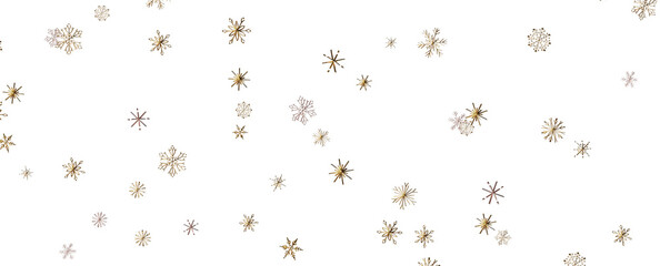 Snowflakes Falling On Snow - Winter Banner