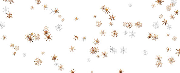 Falling snow at night. Bokeh lights